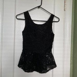 Ambiance Apparel sleeveless peplum black top